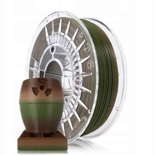 Filament ROSA 3D PLA-CF Zielony Tęczowy Jedwabny (GREEN RAINBOW SILK)
