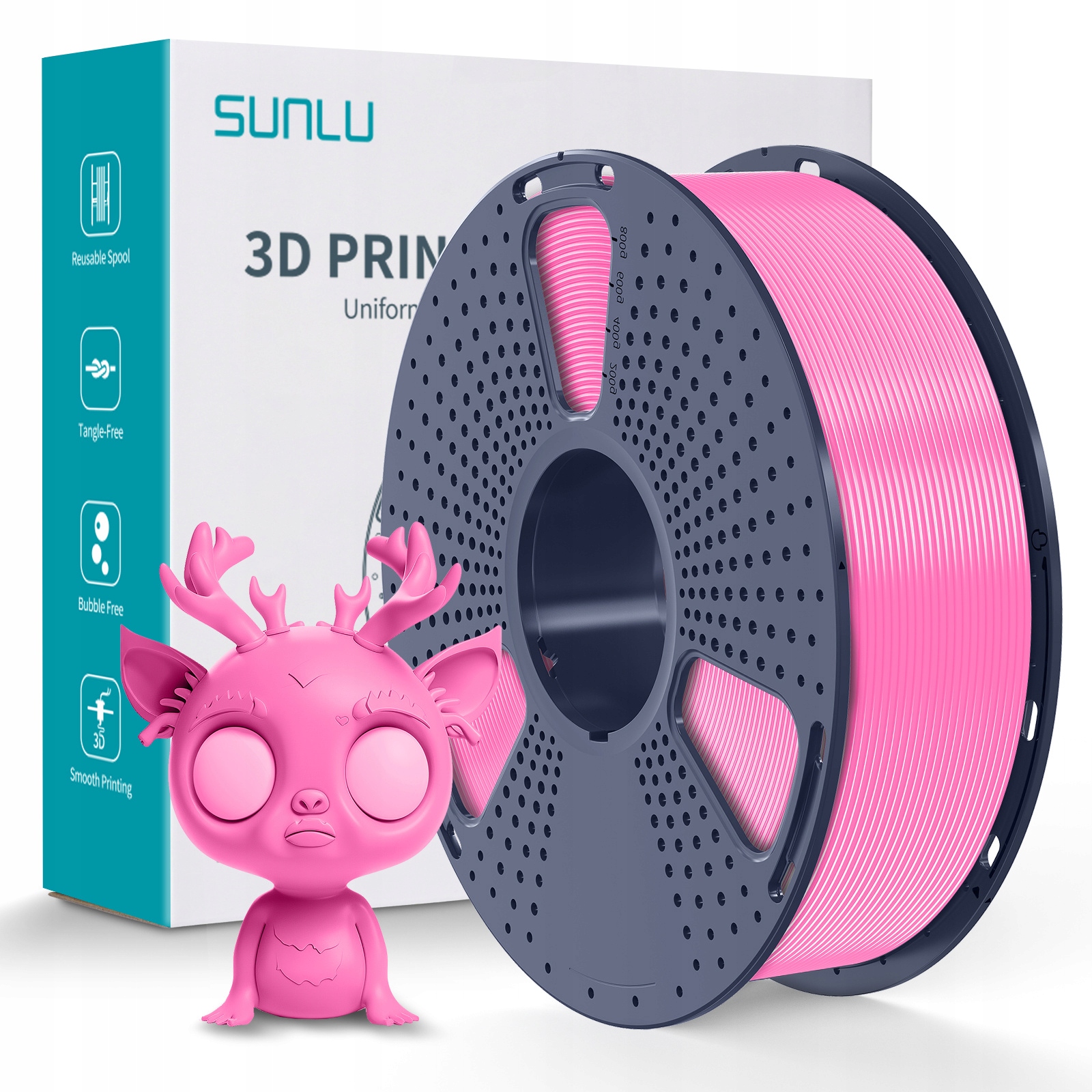 Filament SUNLU PLA Plus Różowy (PINK)