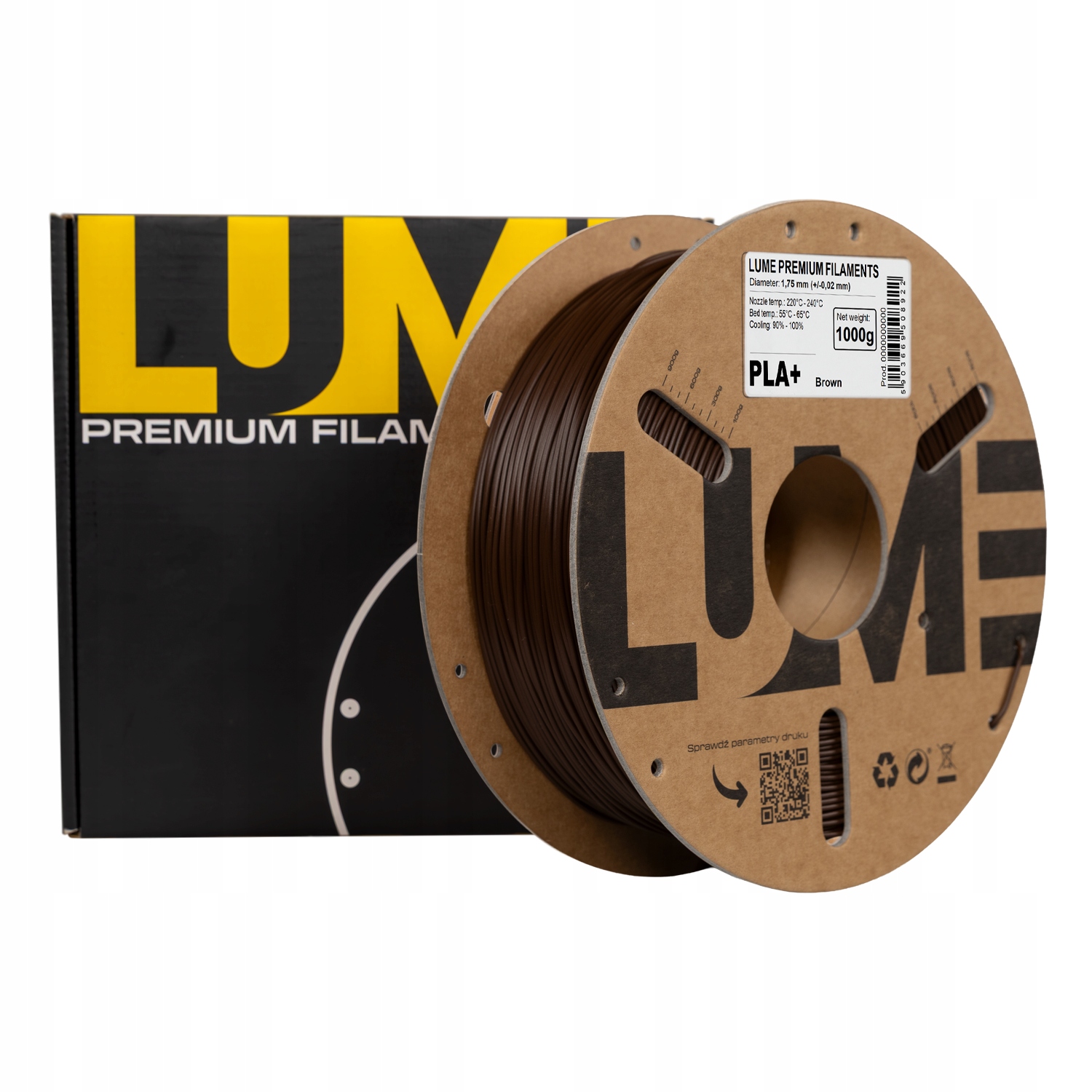 Filament LUME PLA Plus Brązowy (BROWN)