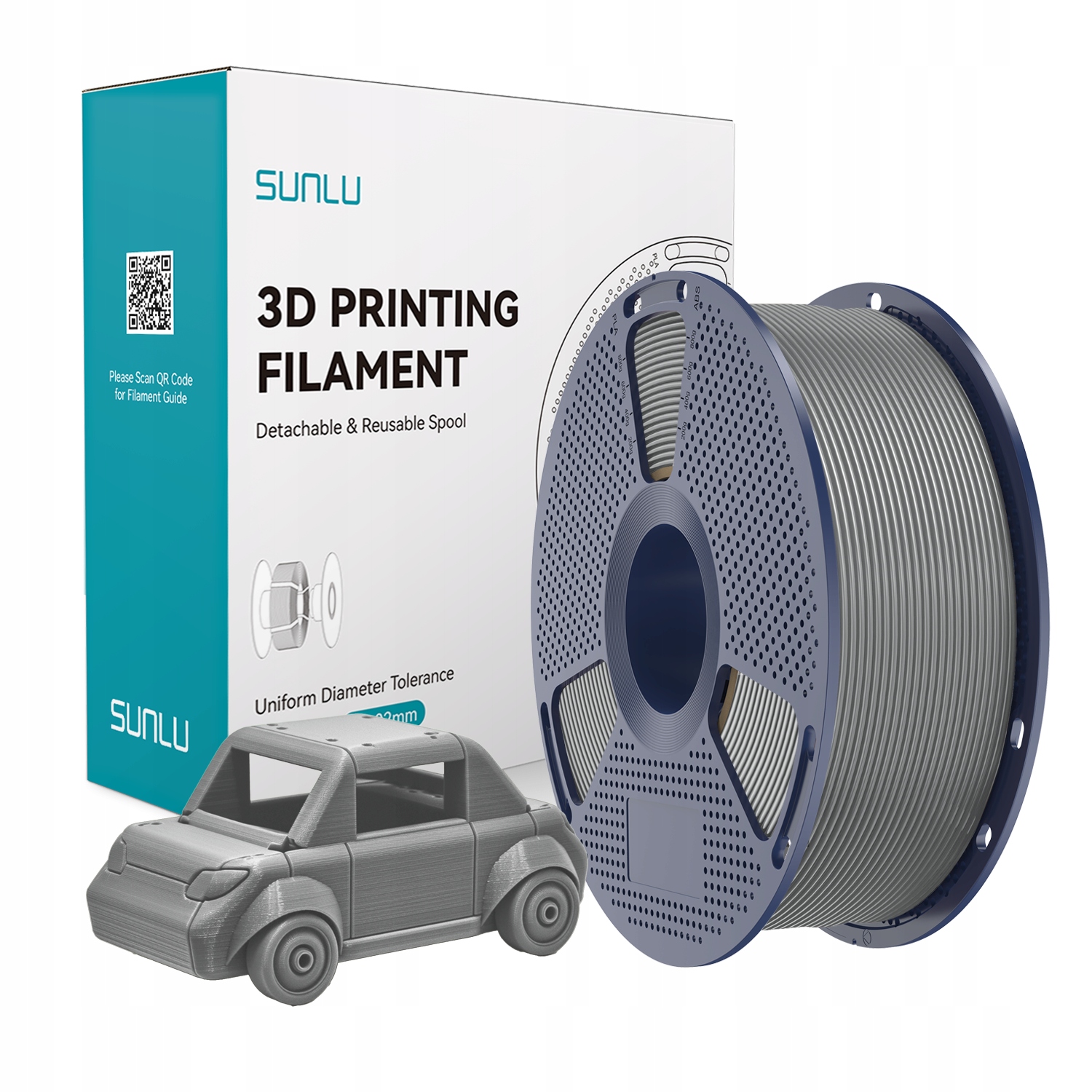 Filament SUNLU PETG Szary (GRAY)