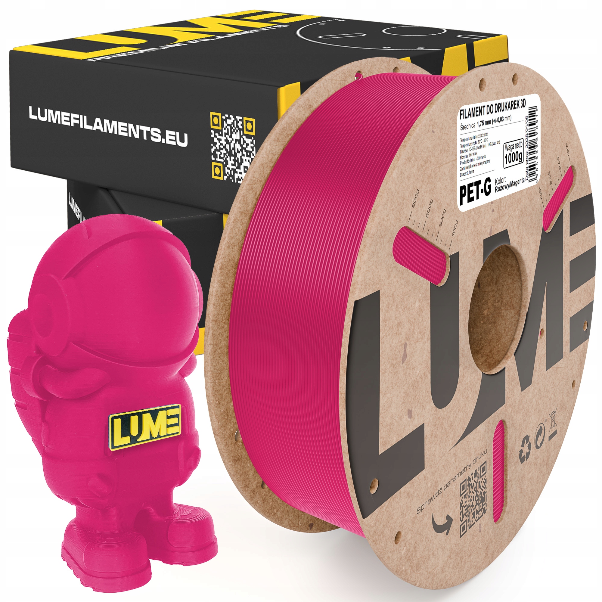 Filament null PETG-CF Różowy (PINK)
