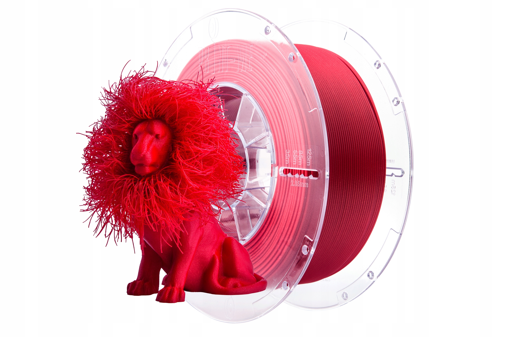 Filament Print me PLA Czerwony Brokatowy/Mieniący (RED GLITTER)