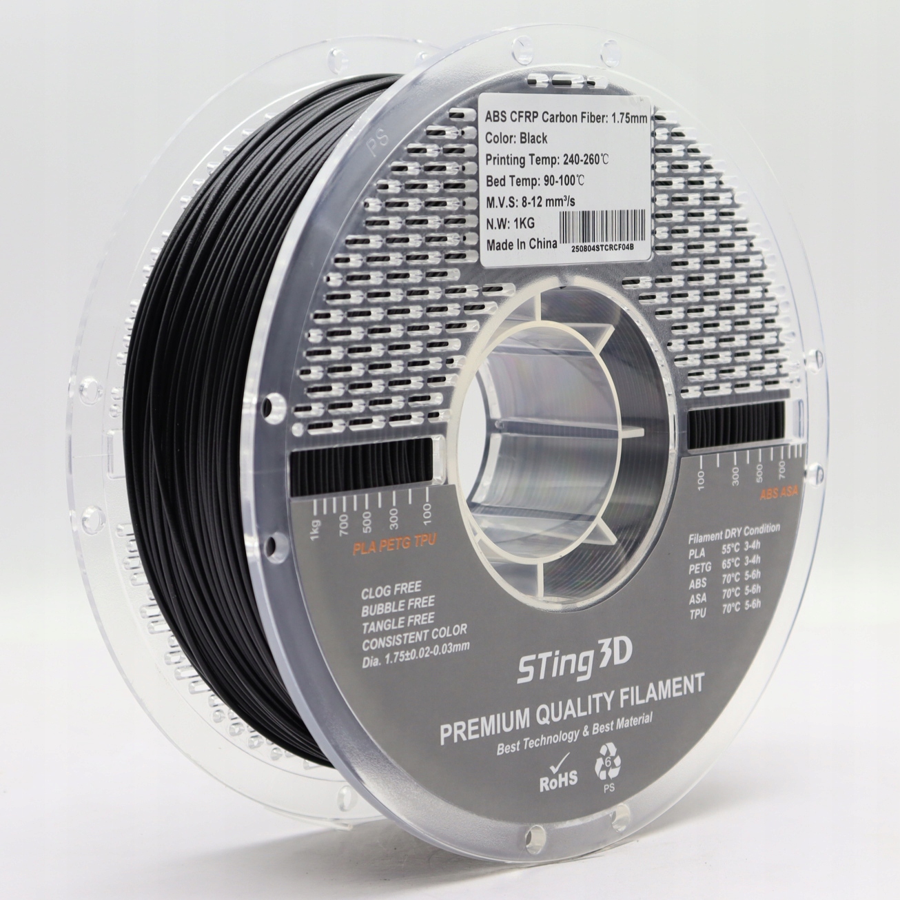 Filament null ABS-CF Czarny (BLACK)