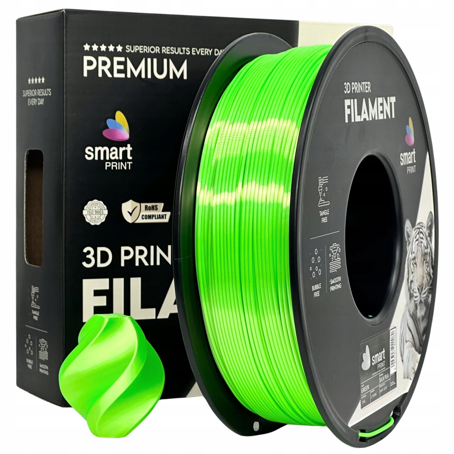 Filament Smart Print PLA Plus Zielony Jedwabny (GREEN SILK)