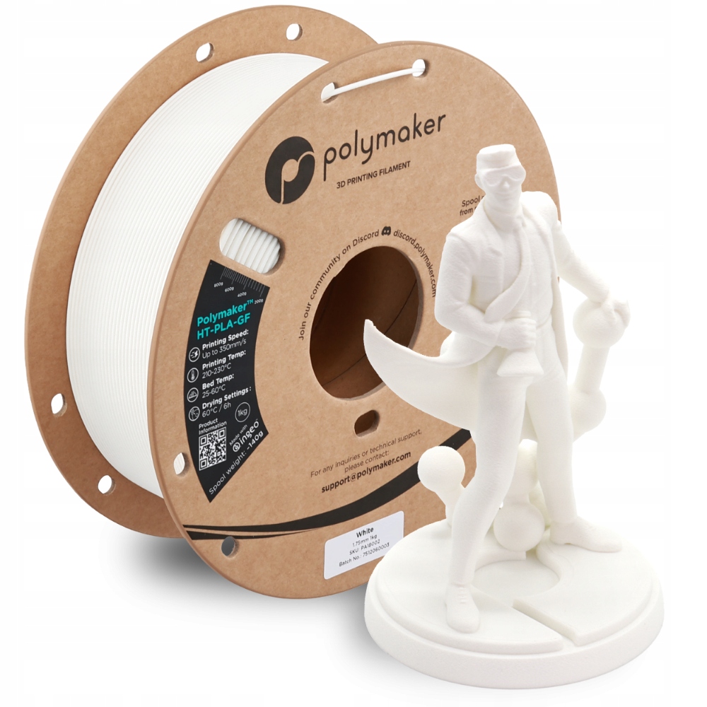 Filament Polymaker PLA Biały (WHITE)