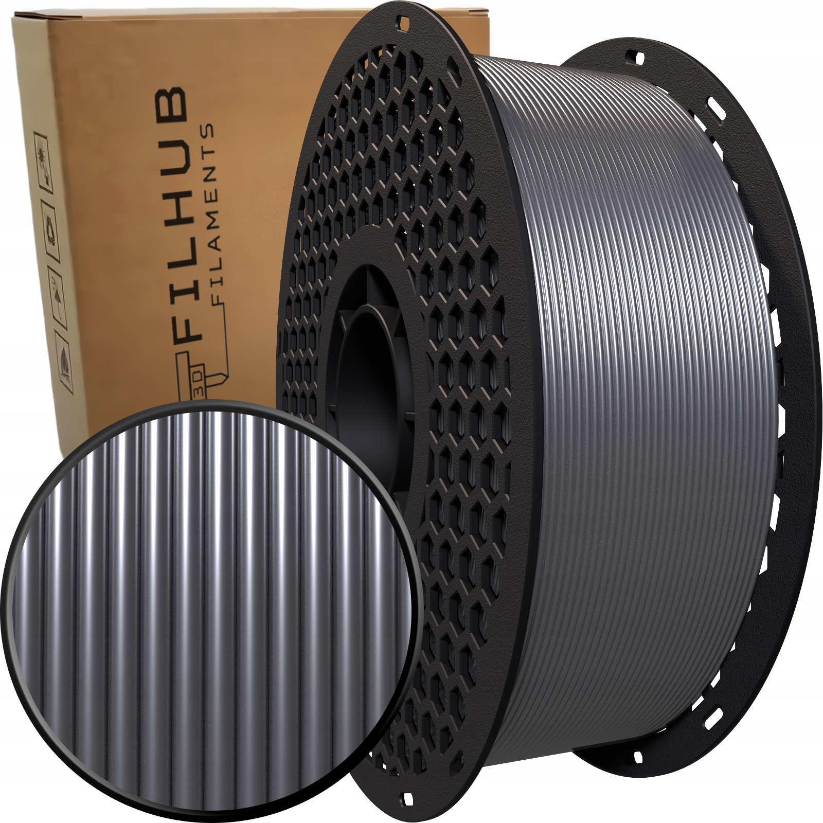 Filament FilHub PETG Srebrny (SILVER)