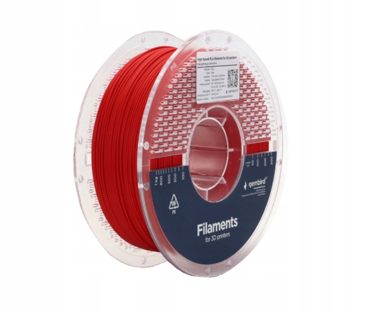 Filament Gembird PLA High-Speed Czerwony (RED)