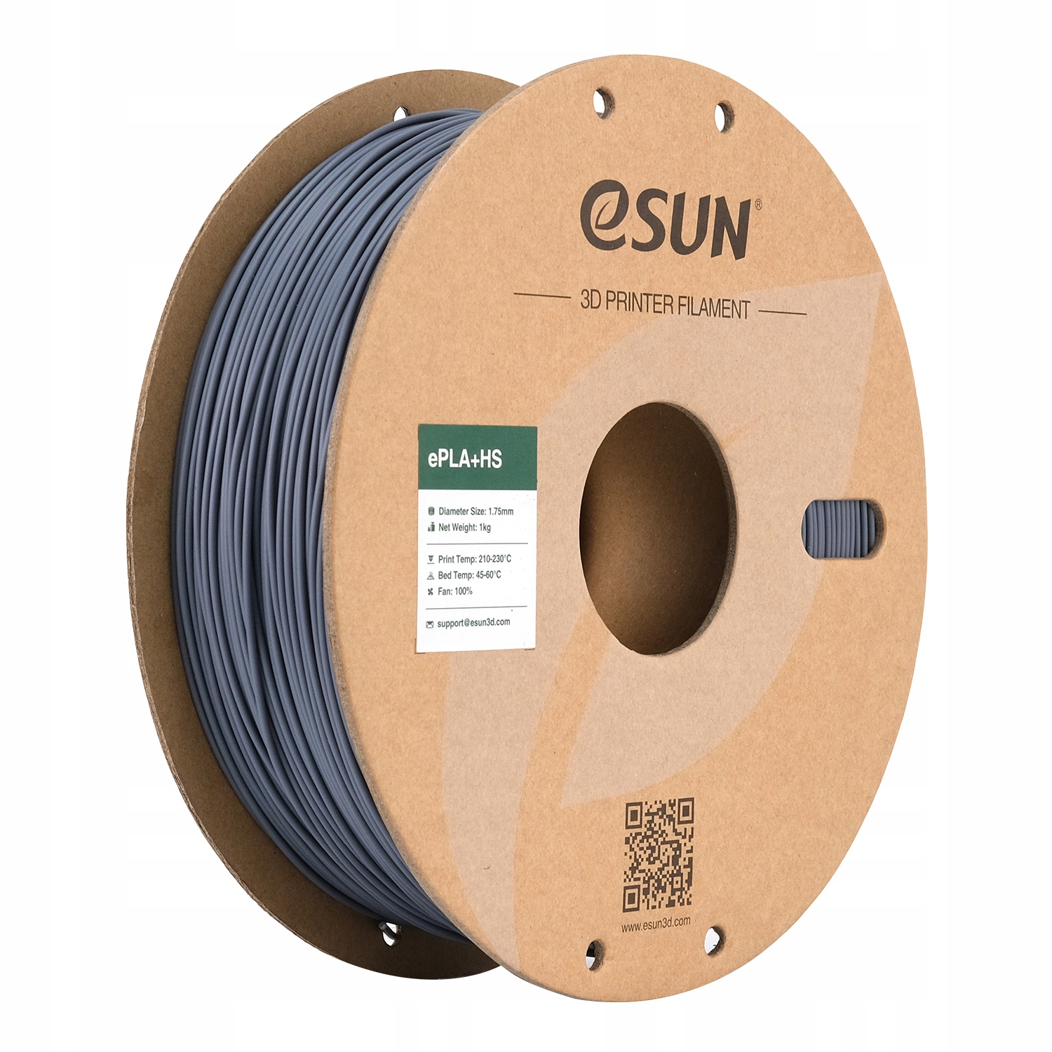 Filament eSUN PLA Plus High-Speed Szary (GRAY)