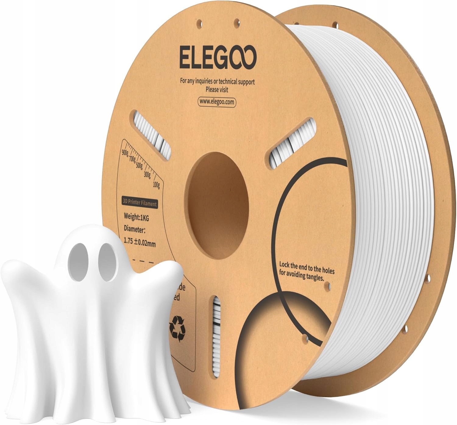 Filament Elegoo PLA Plus Biały (WHITE)