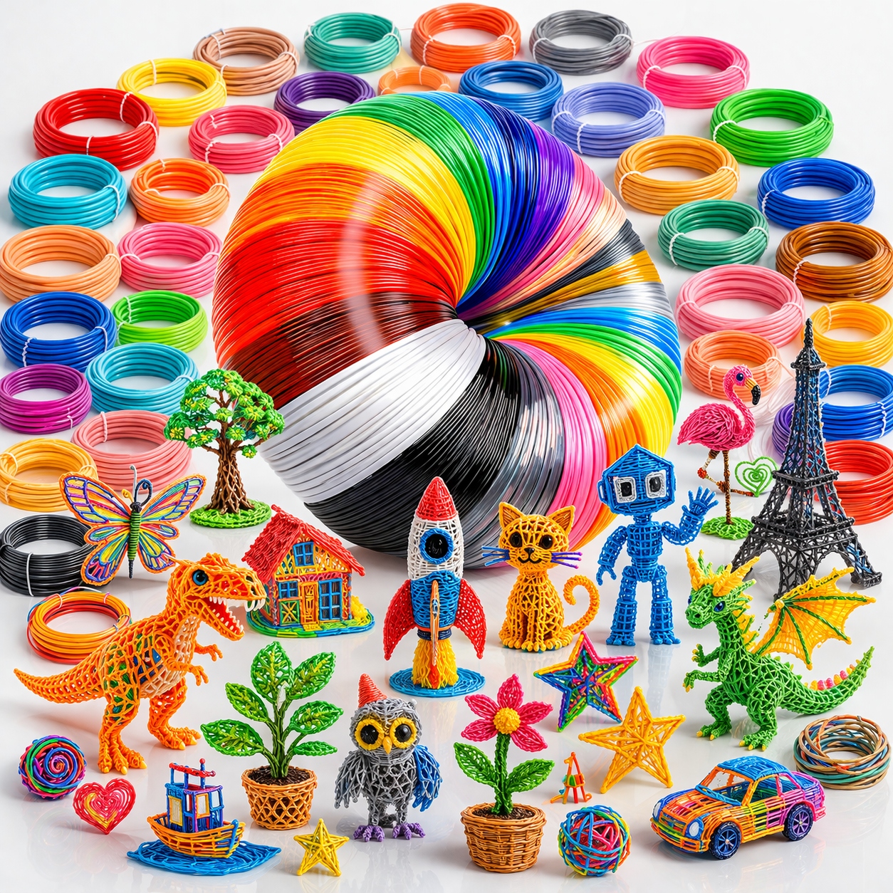 Filament null PLA  Tęczowy (RAINBOW)