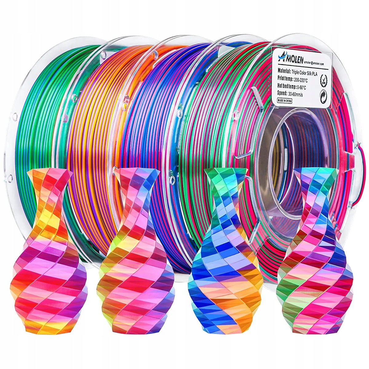 Filament Amolen PLA Pomarańczowy Dwukolorowy Jedwabny (ORANGE DUAL SILK)