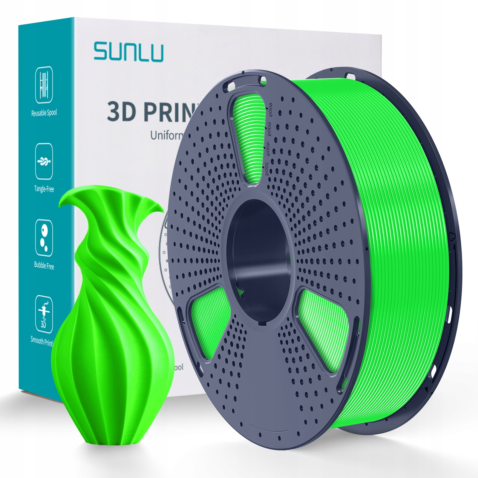 Filament SUNLU PETG Zielony (GREEN)