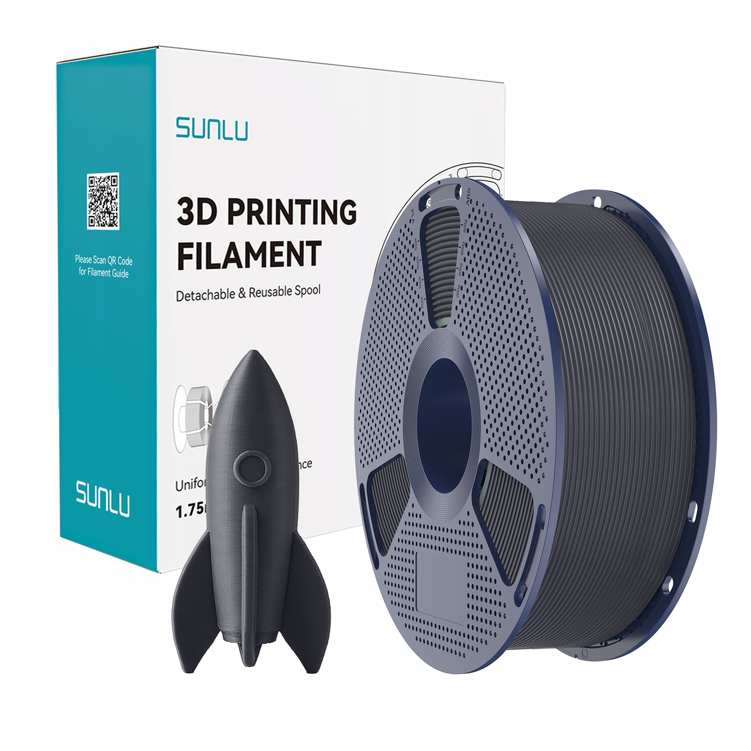 Filament SUNLU PLA Plus High-Speed Szary (GRAY)