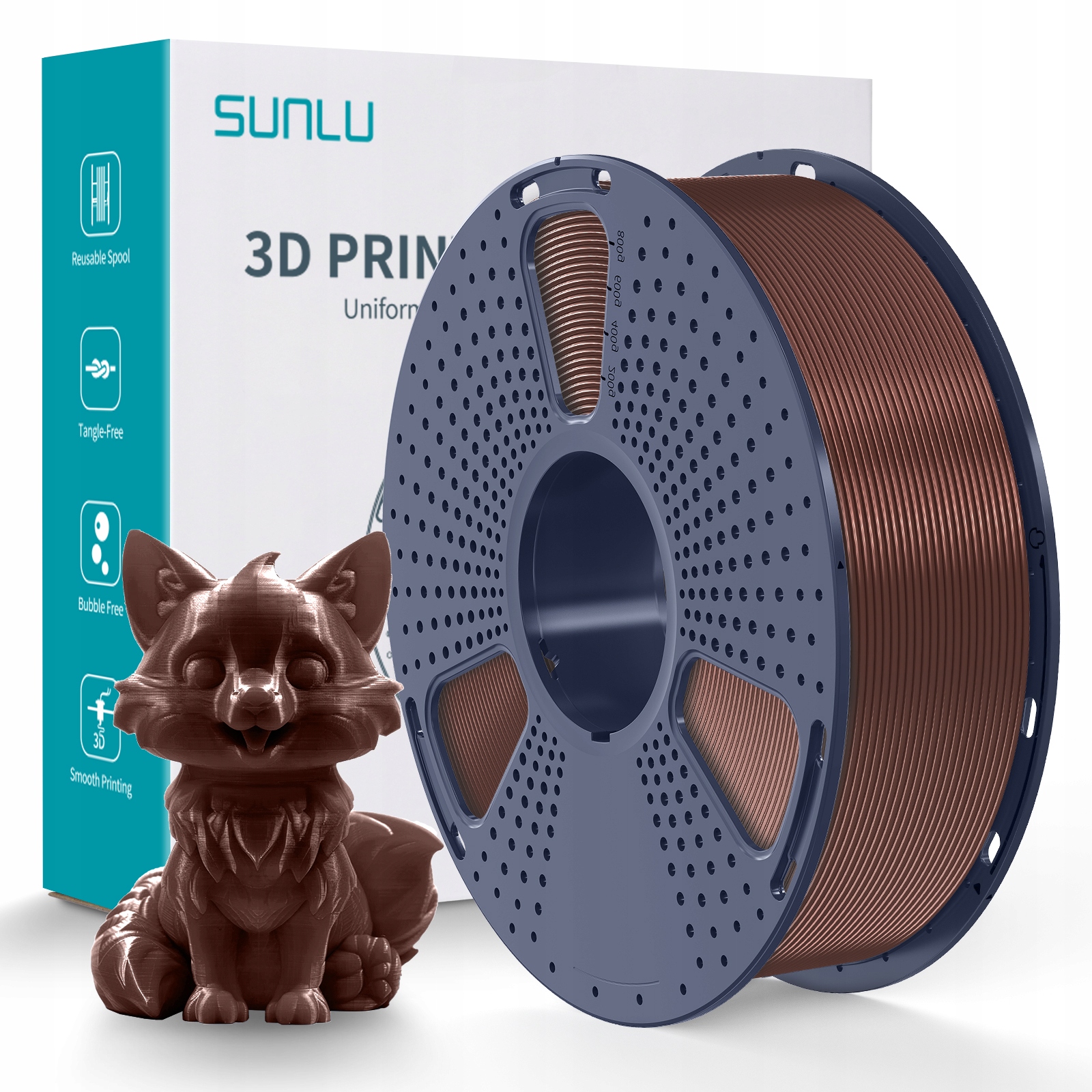 Filament SUNLU PETG Brązowy (BROWN)
