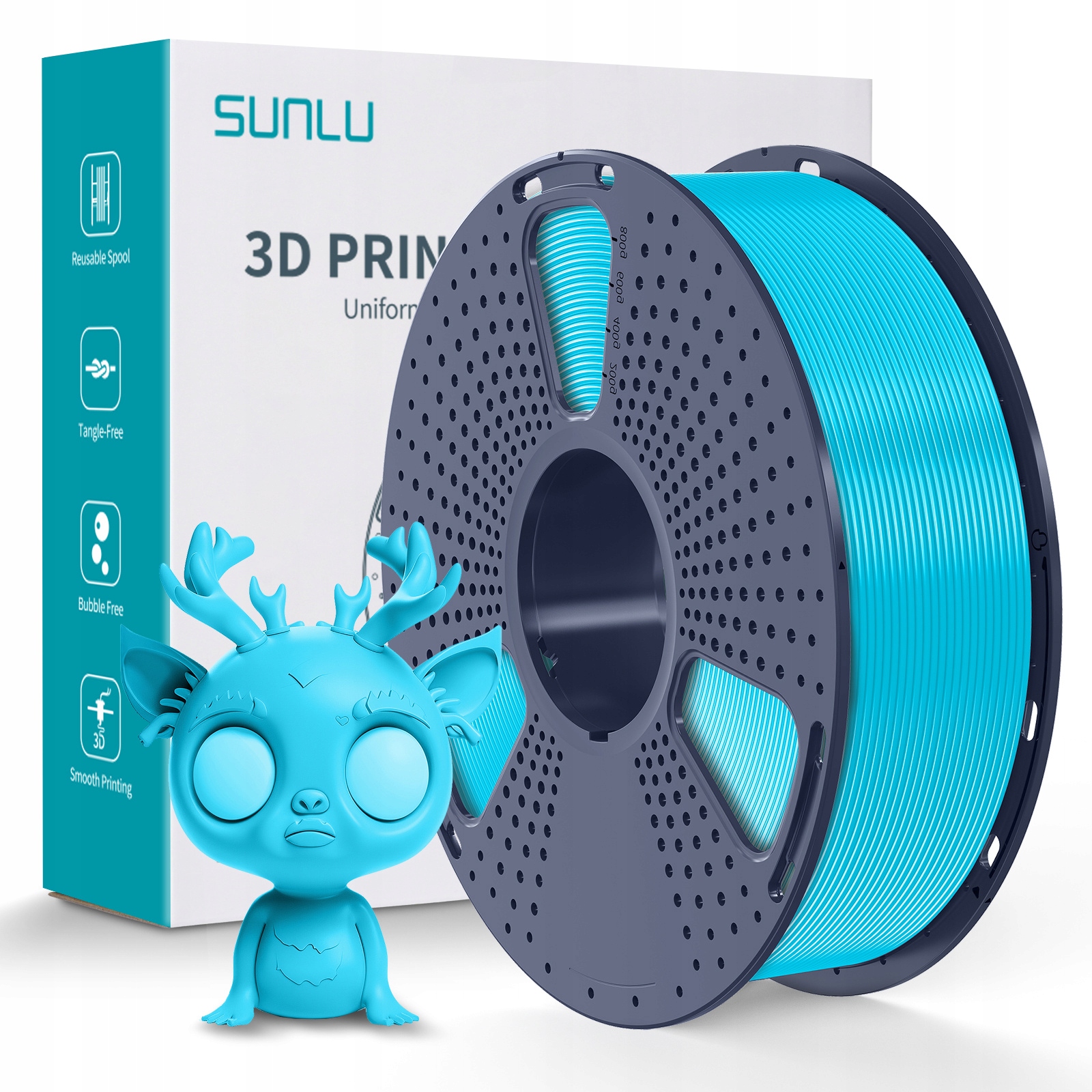 Filament SUNLU PLA Plus Niebieski (BLUE)
