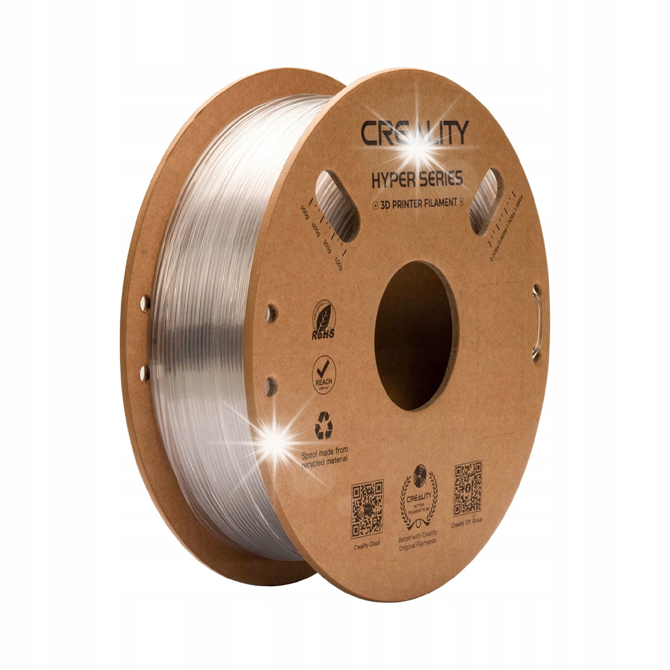 Filament Creality PETG Naturalny Przezroczysty (NATURAL TRANSPARENT)