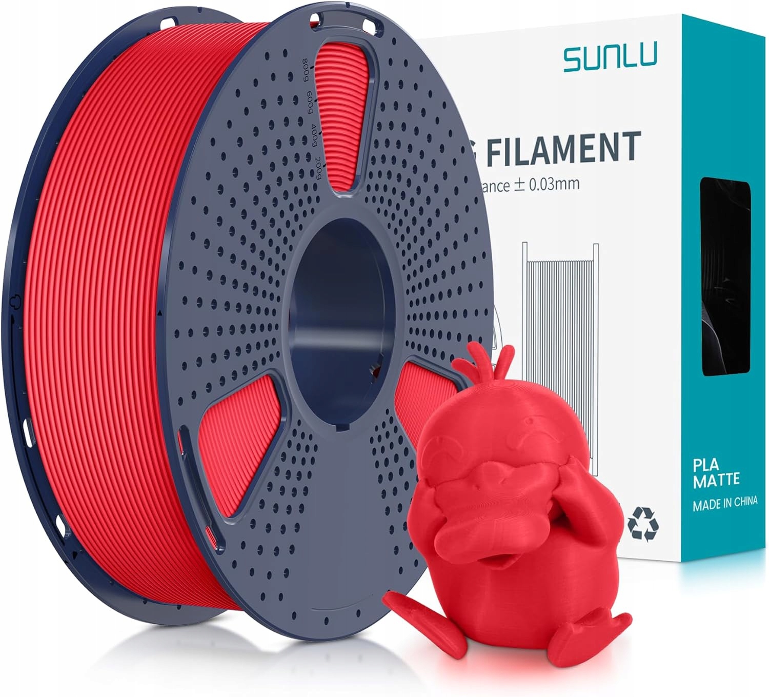 Filament SUNLU PLA Czerwony (RED)