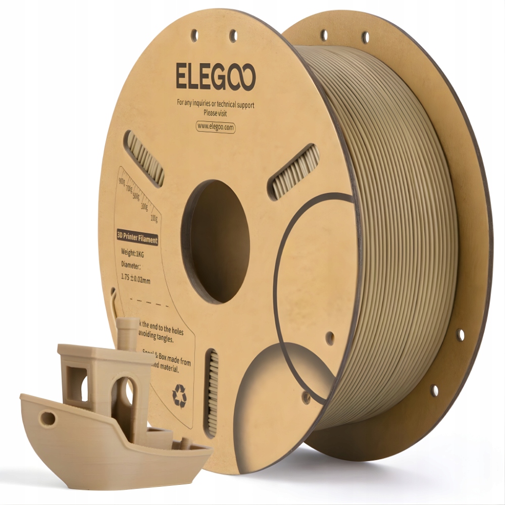 Filament Elegoo PLA Brązowy Drewniany (BROWN WOOD)