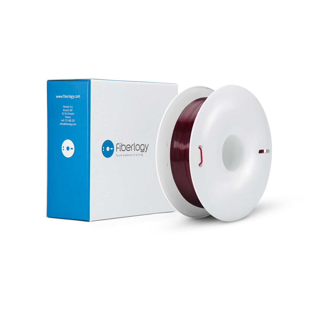 Filament Fiberlogy ABS Czerwony Przezroczysty (RED TRANSPARENT)