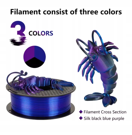Filament null PLA  Tęczowy Jedwabny (RAINBOW SILK)