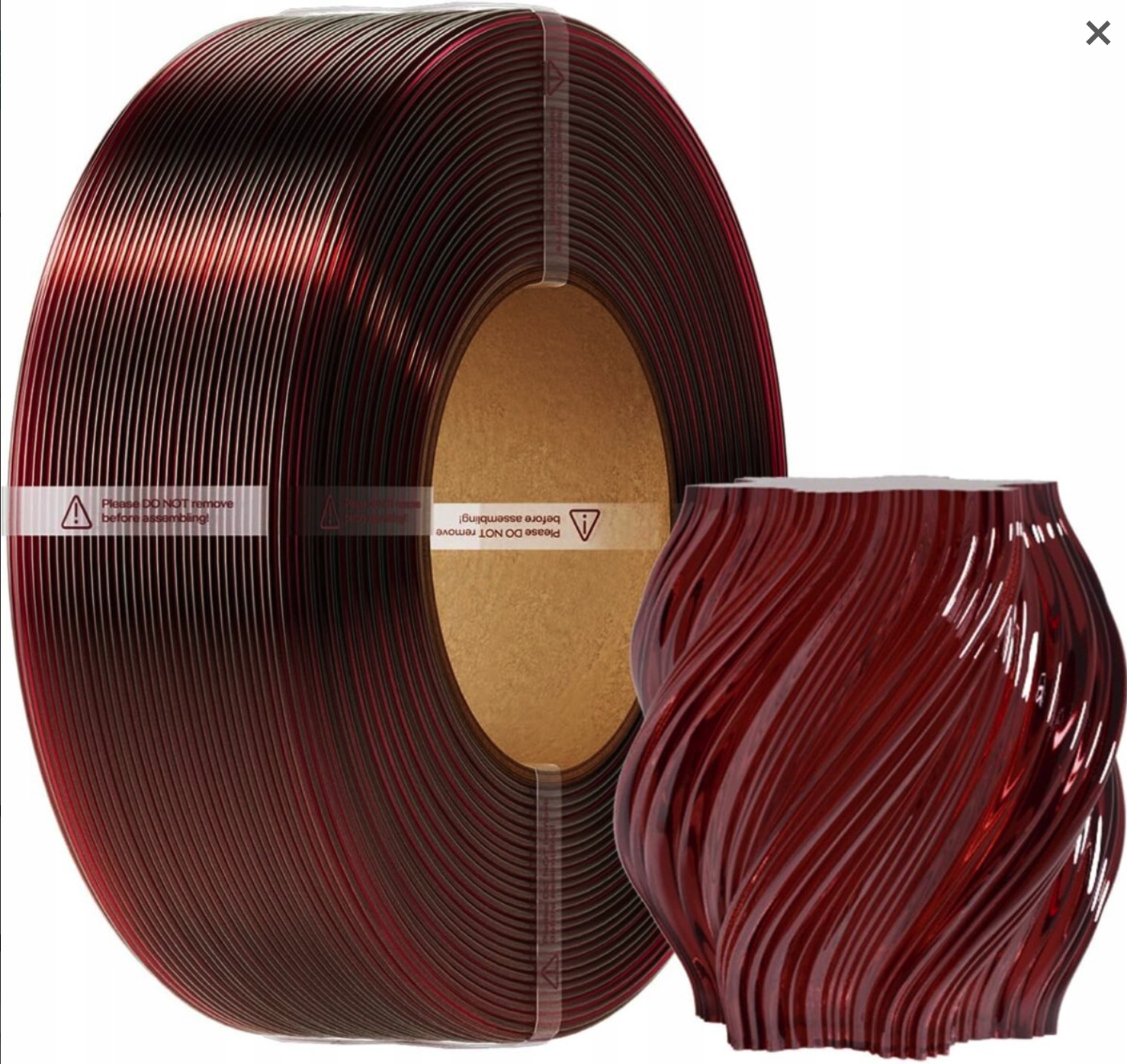 Filament Creality PETG Czerwony Przezroczysty (RED TRANSPARENT)
