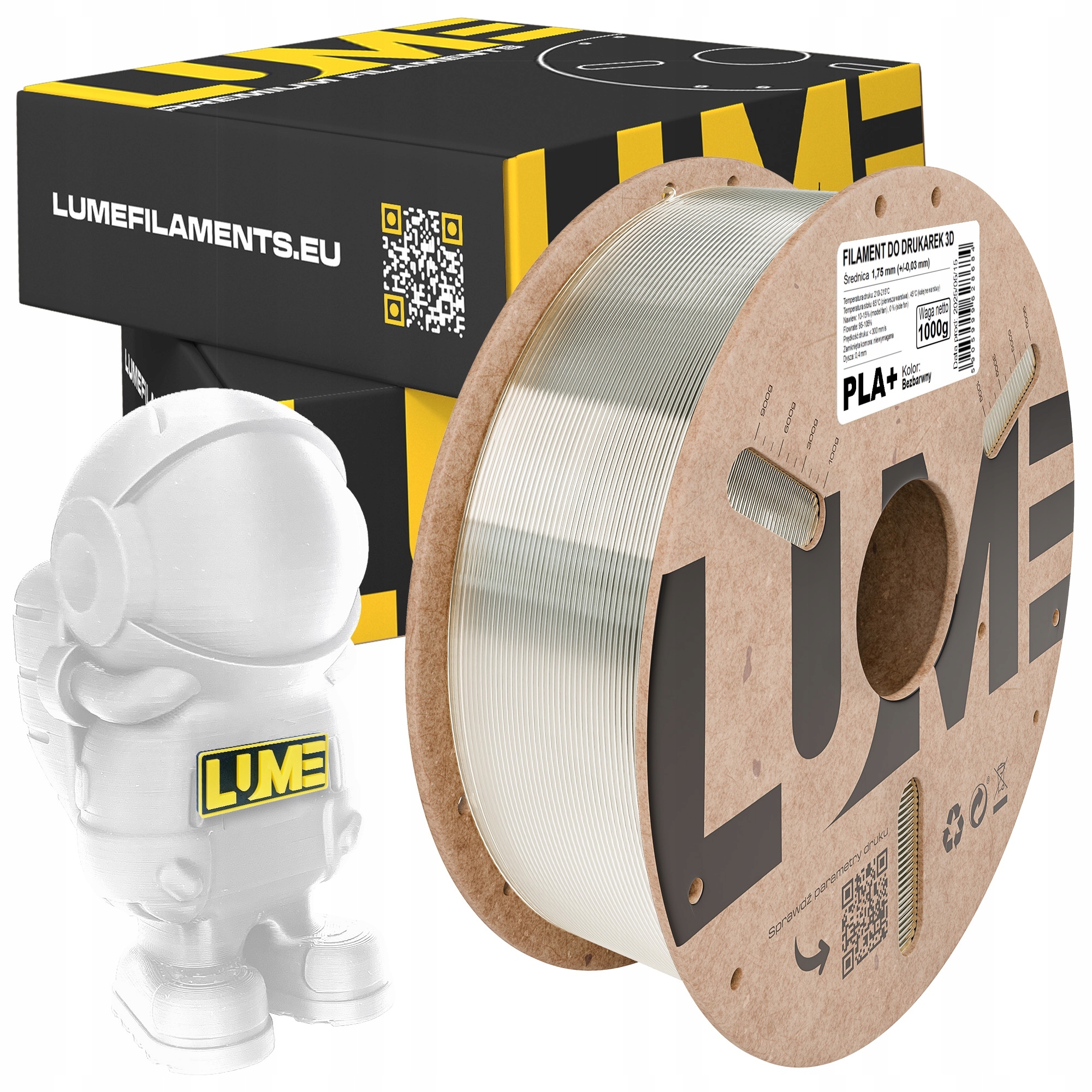 Filament null PLA Plus Naturalny (NATURAL)