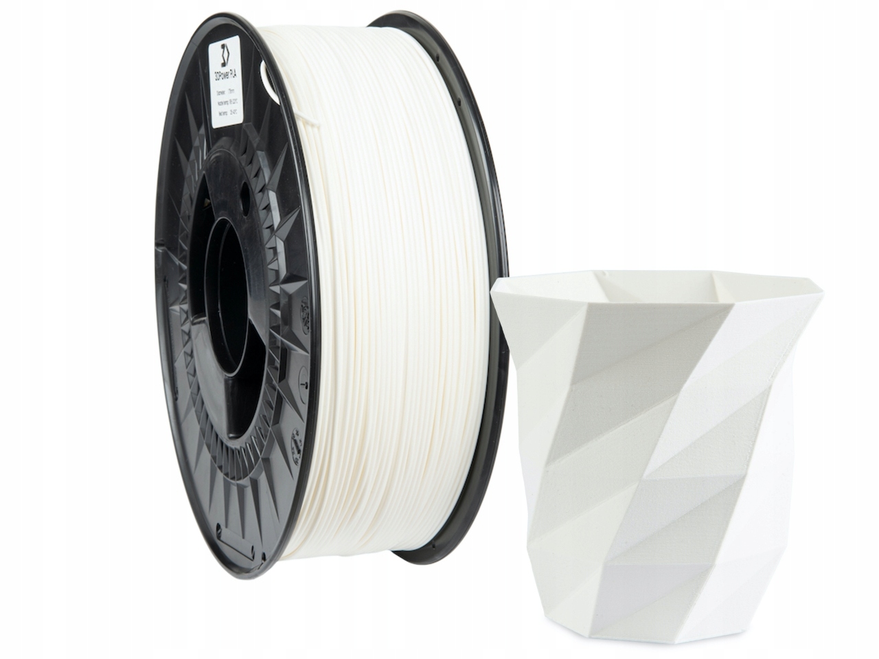 Filament 3DPower PLA Biały Matowy (WHITE MATTE)