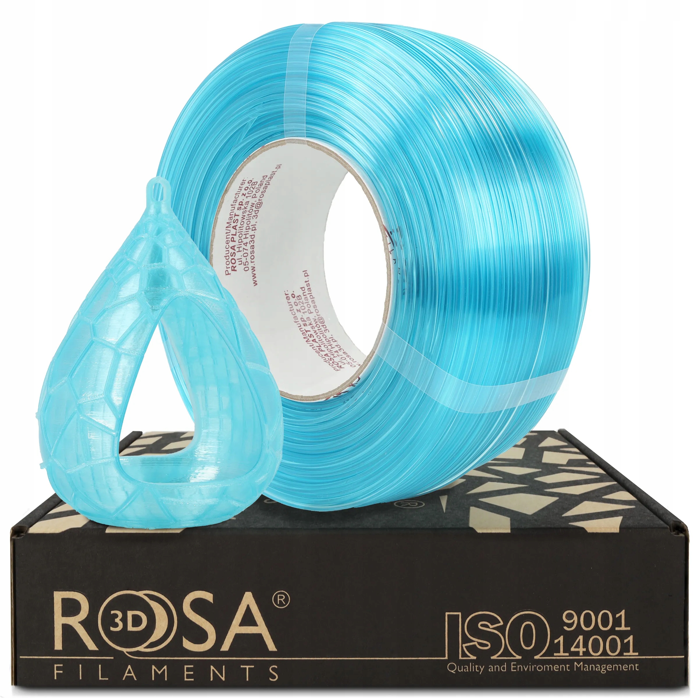 Filament ROSA 3D PETG High-Speed Niebieski Przezroczysty (BLUE TRANSPARENT)