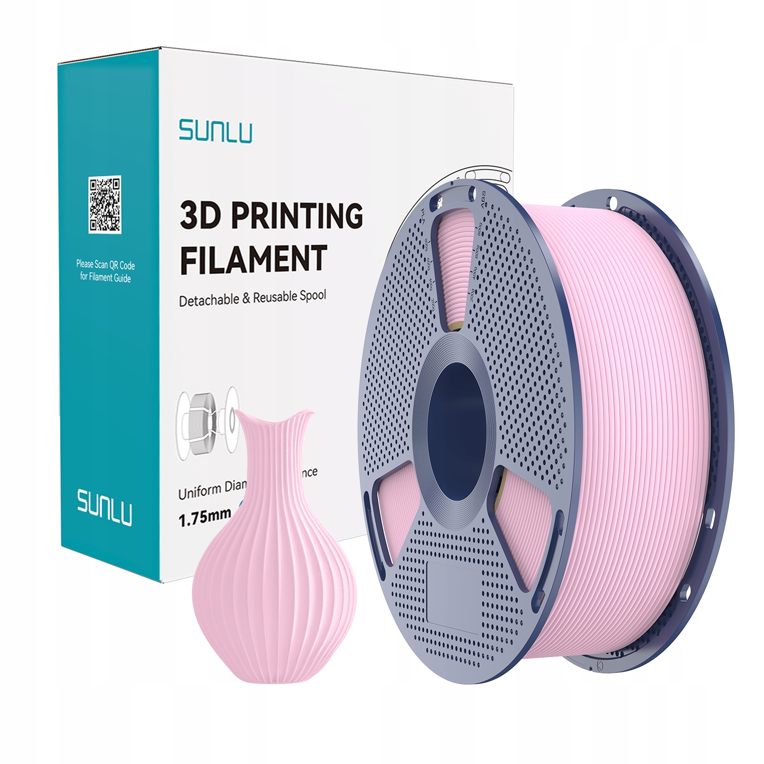 Filament SUNLU PLA High-Speed Różowy Matowy (PINK MATTE)