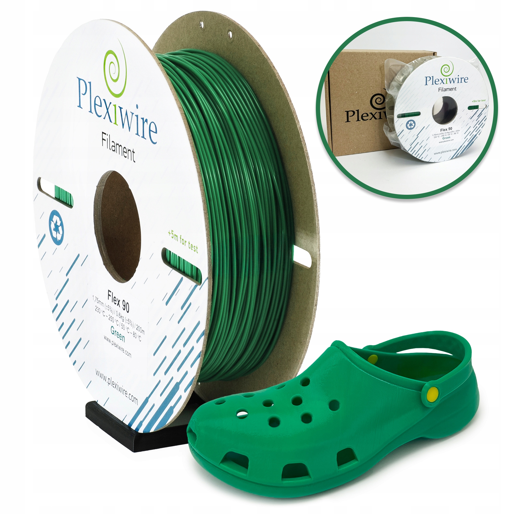 Filament Plexiwire TPU Zielony (GREEN)