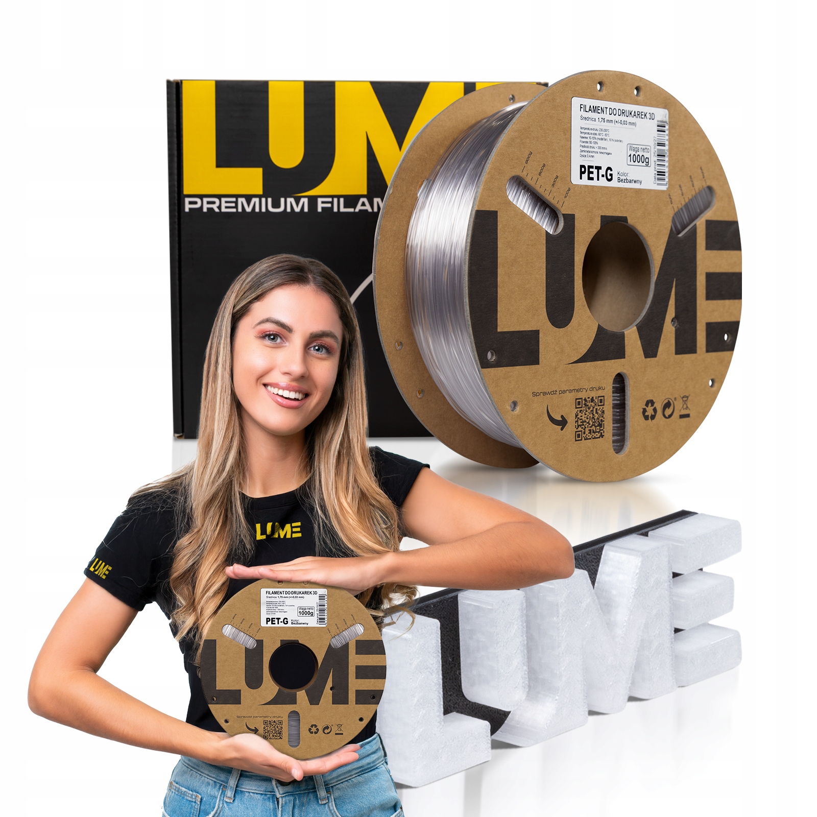 Filament LUME PETG Naturalny (NATURAL)