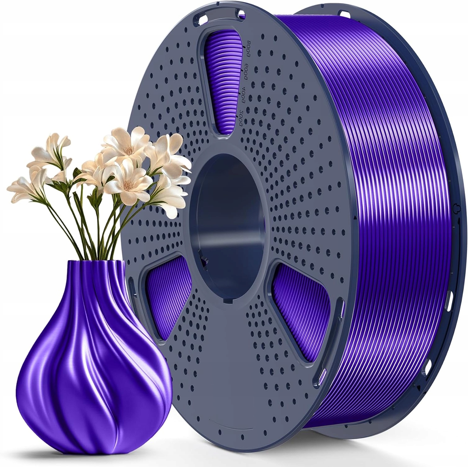 Filament SUNLU PLA Plus Fioletowy Jedwabny (PURPLE SILK)