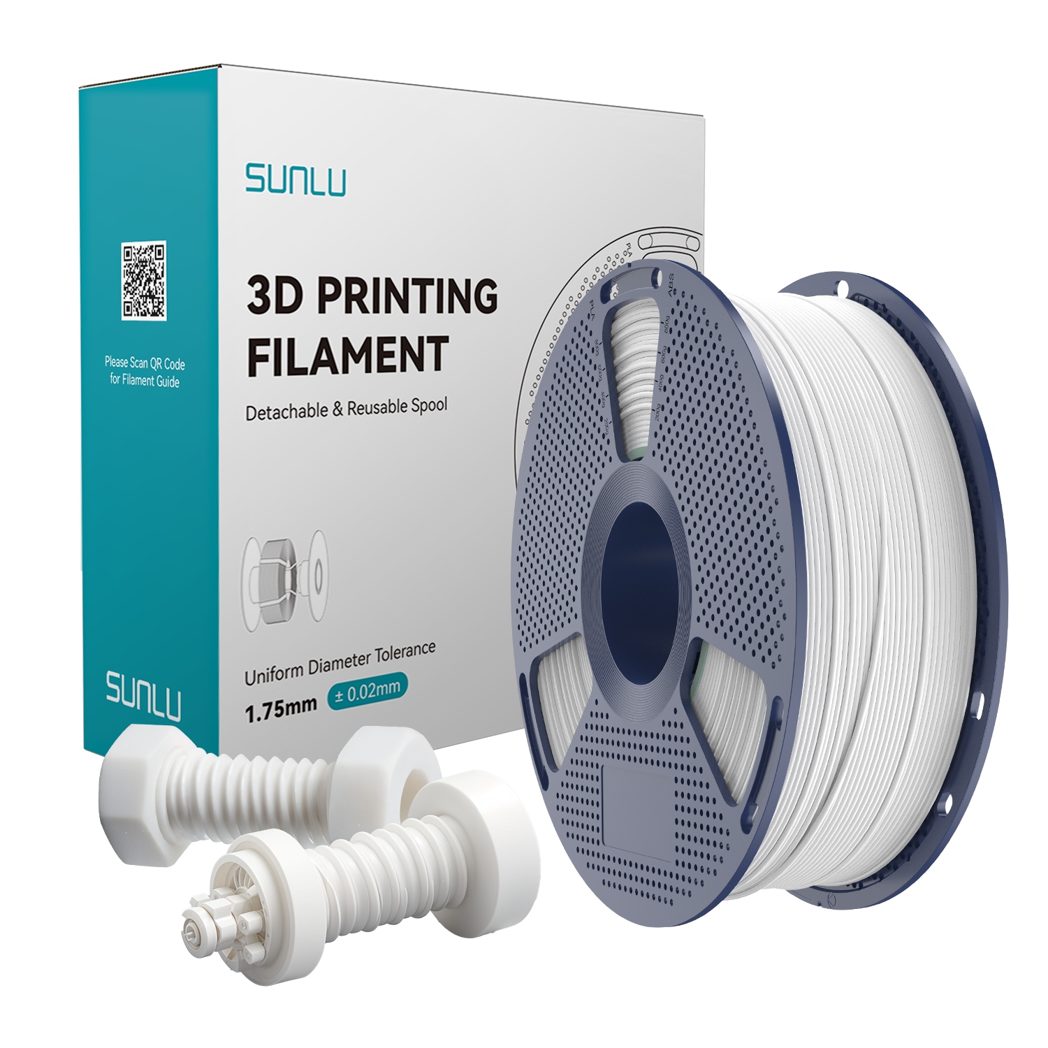 Filament SUNLU PETG High-Speed Biały (WHITE)