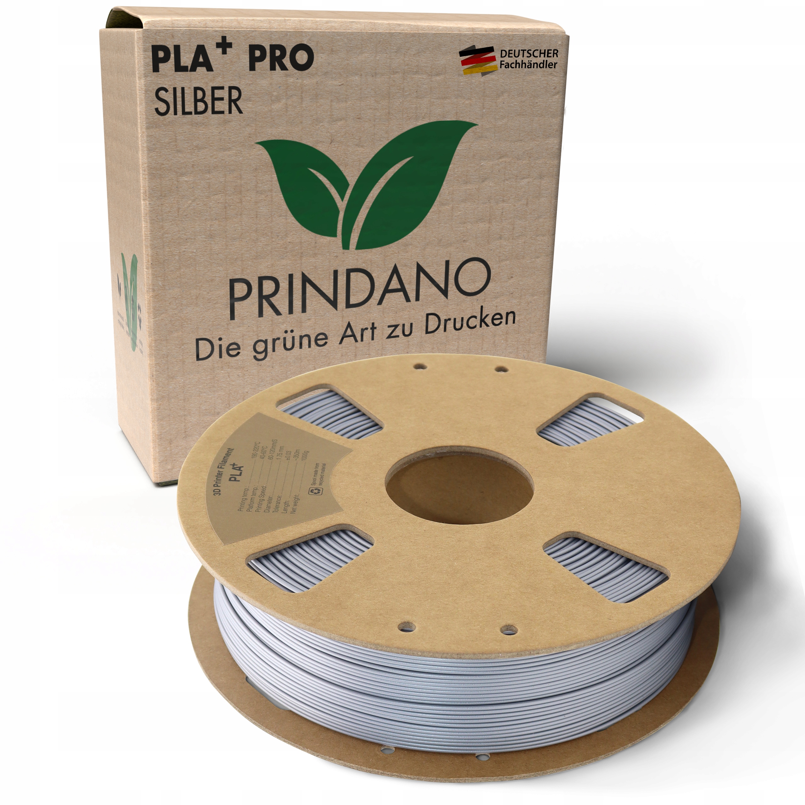 Filament Prindano PLA Plus Srebrny (SILVER)