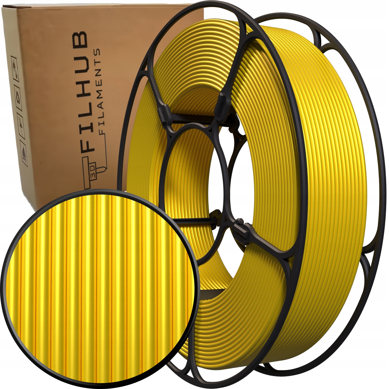 Filament FilHub PLA Złoty Jedwabny (GOLD SILK)