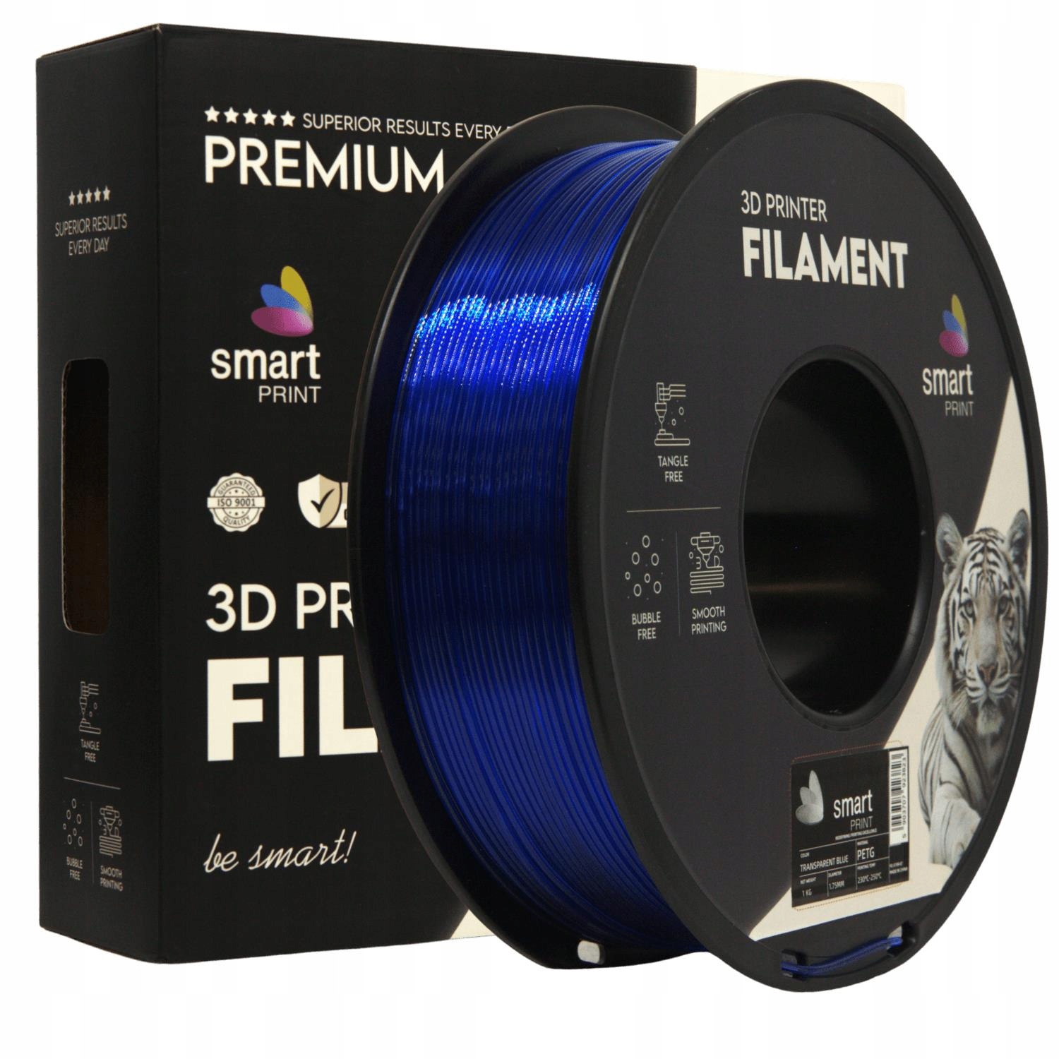 Filament Imagine PETG Niebieski Przezroczysty (BLUE TRANSPARENT)
