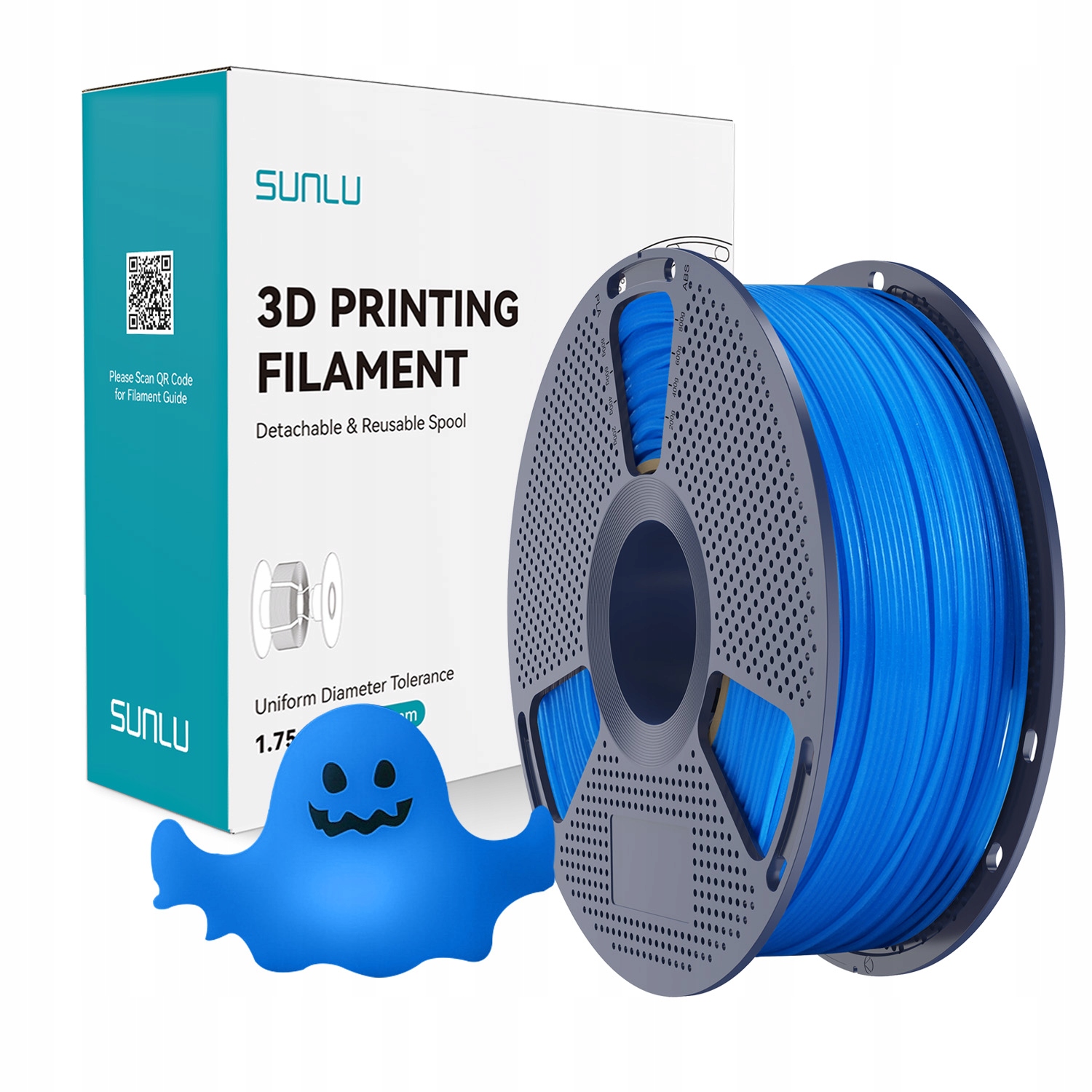 Filament SUNLU PLA Niebieski Świecący w ciemności (BLUE GLOW)