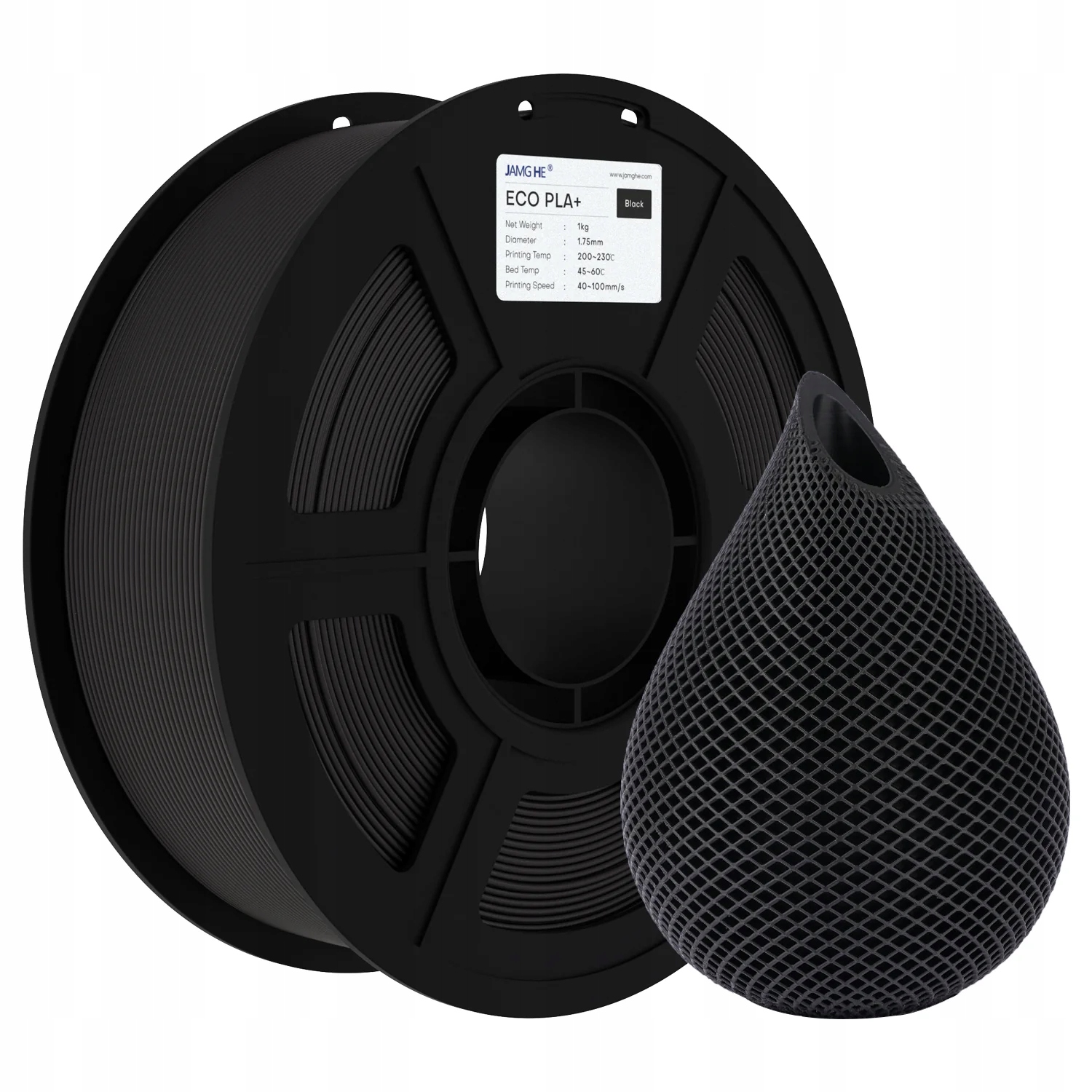 Filament Jamg He PLA Czarny (BLACK)