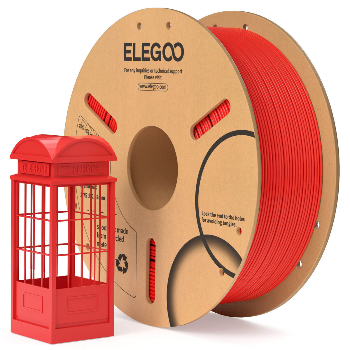 Filament Elegoo PLA Plus Czerwony (RED)