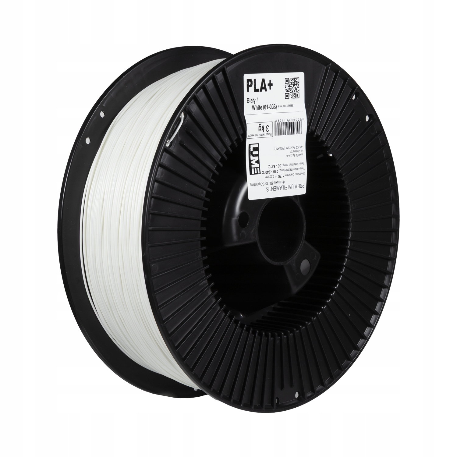Filament LUME PLA Plus Biały (WHITE)