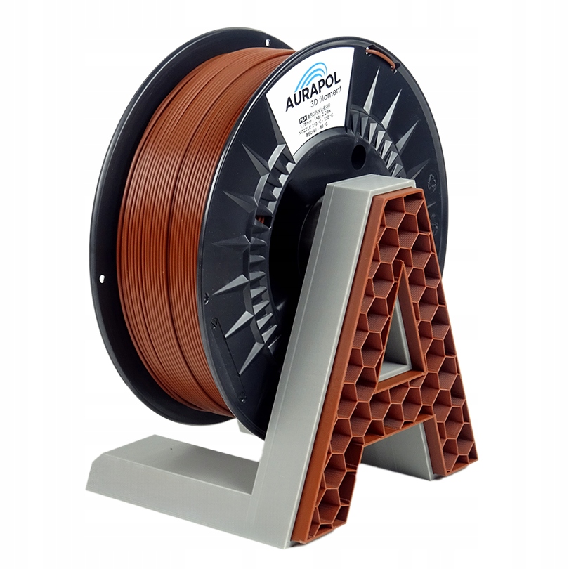 Filament Aurapol PLA Brązowy Przezroczysty (BROWN TRANSPARENT)