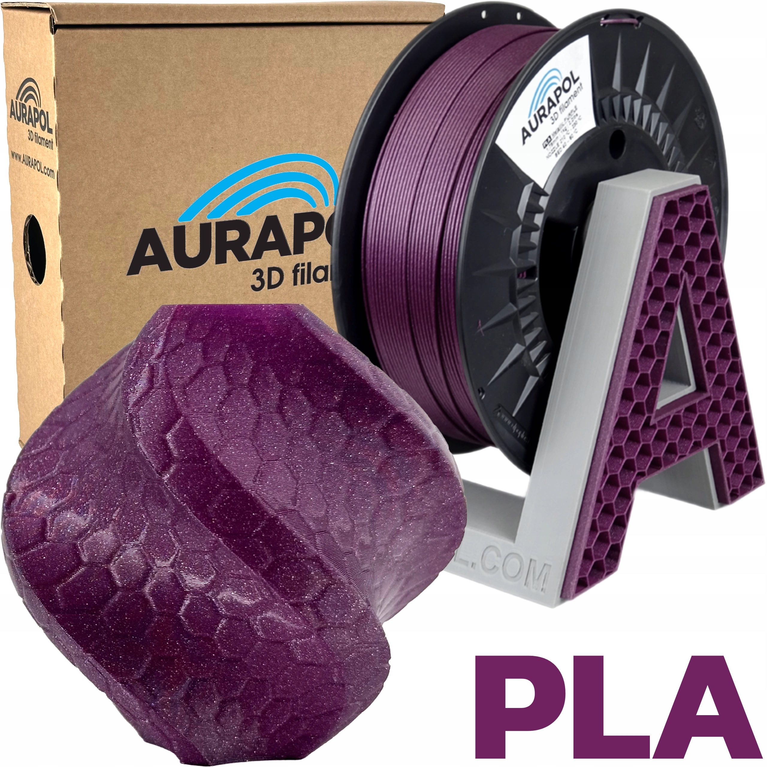 Filament Aurapol PLA Fioletowy (PURPLE)