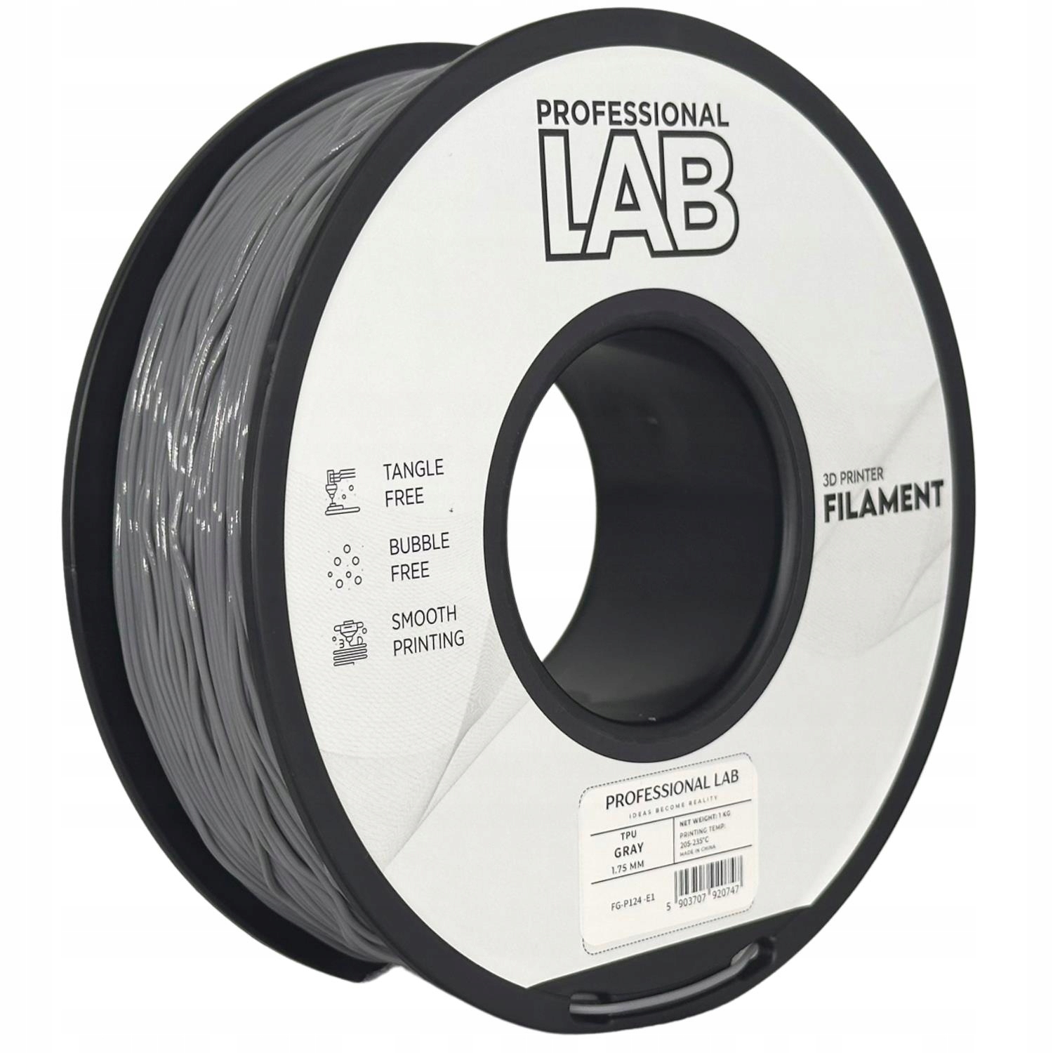 Filament Professional Lab TPU Szary (GRAY)