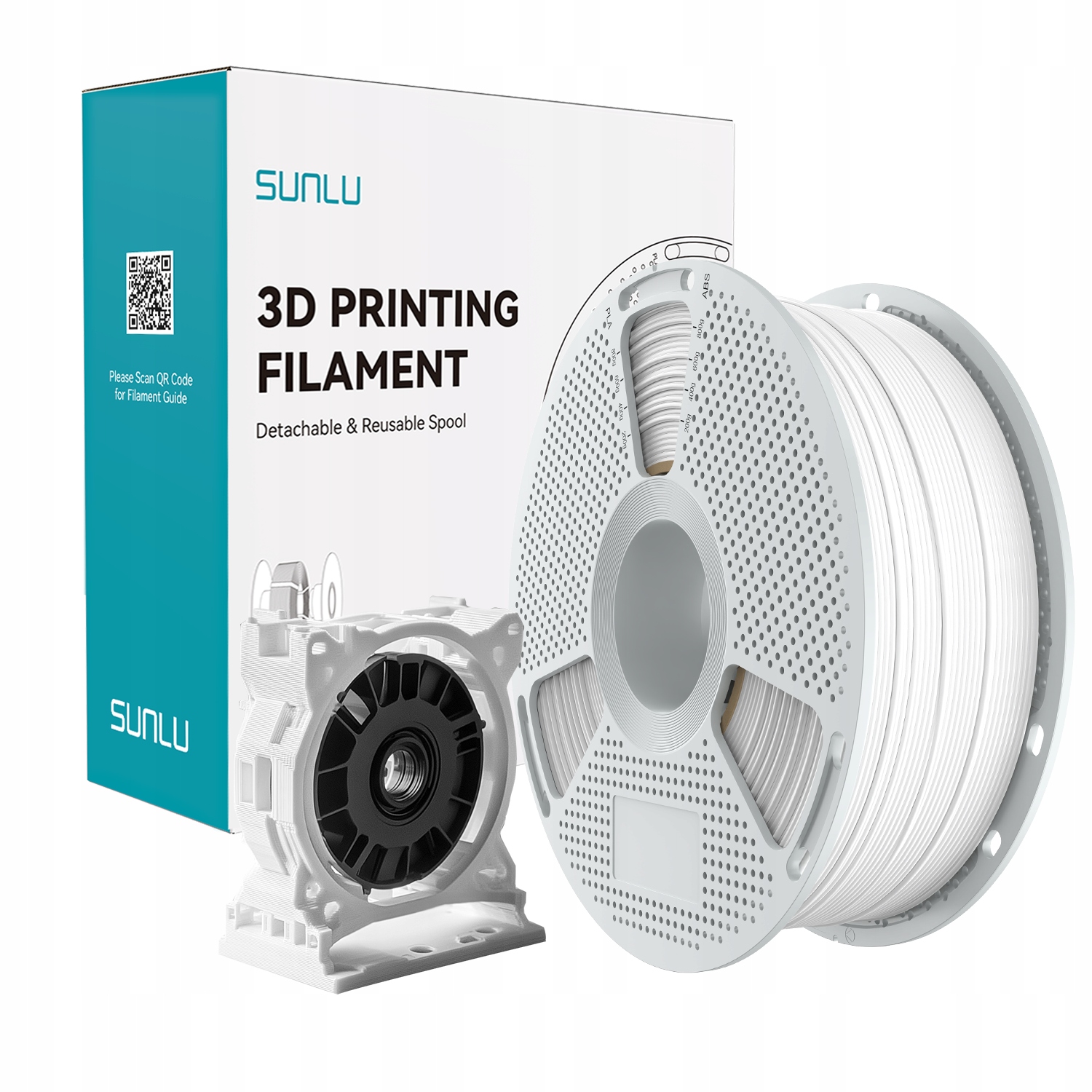 Filament SUNLU ABS Biały (WHITE)