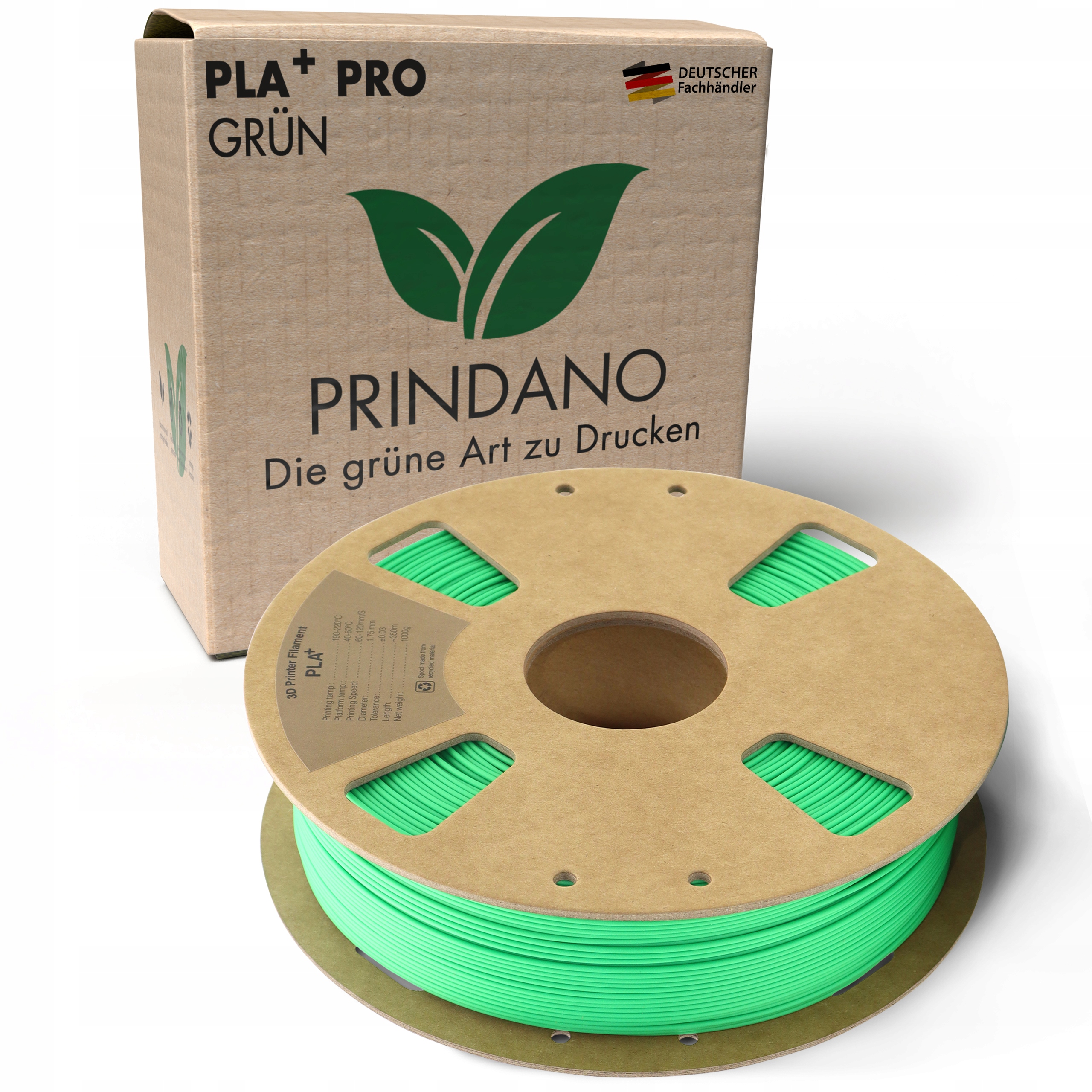 Filament Prindano PLA Plus Zielony (GREEN)