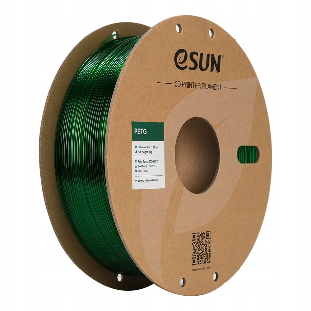 Filament eSUN PETG Zielony Przezroczysty (GREEN TRANSPARENT)
