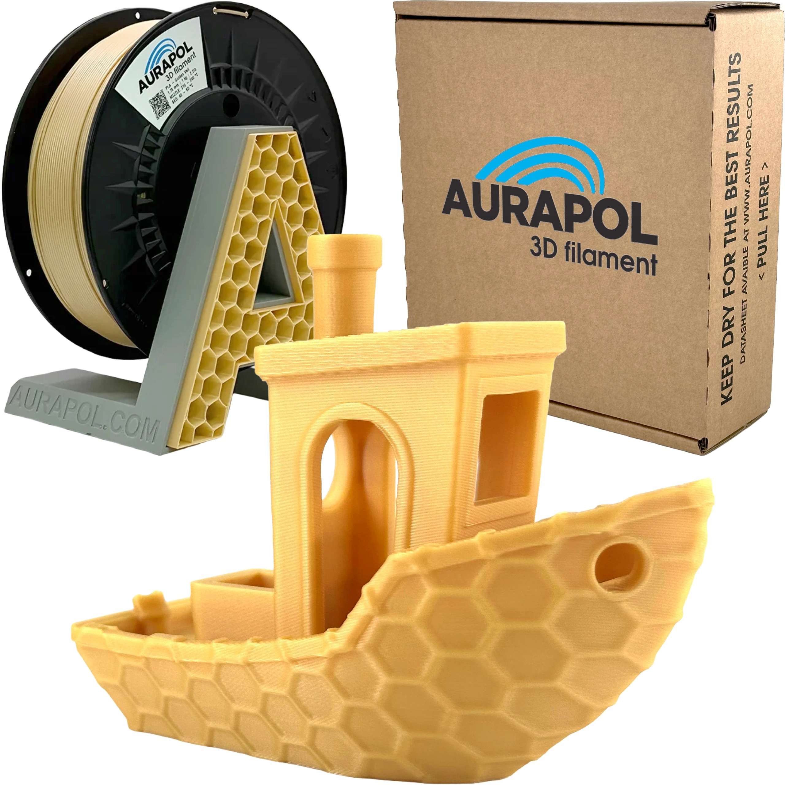 Filament Aurapol PLA Złoty (GOLD)
