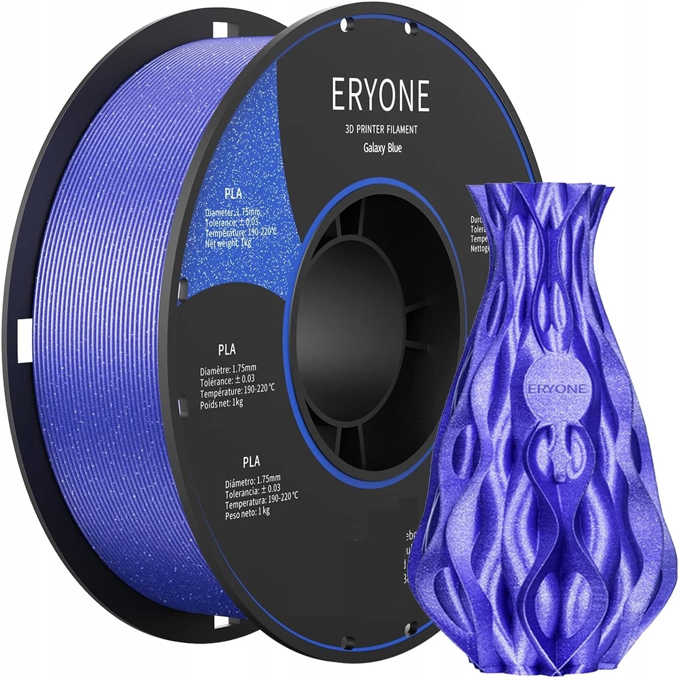 Filament ERYONE PLA Niebieski Brokatowy/Mieniący (BLUE GLITTER)