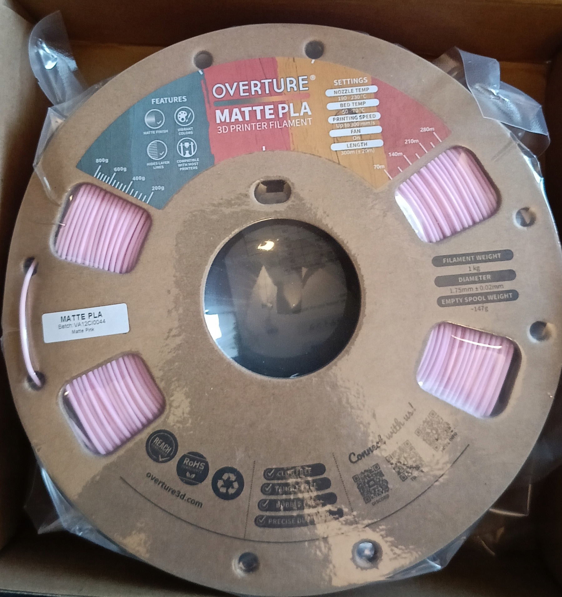 Filament OVERTURE PLA Czerwony (RED)