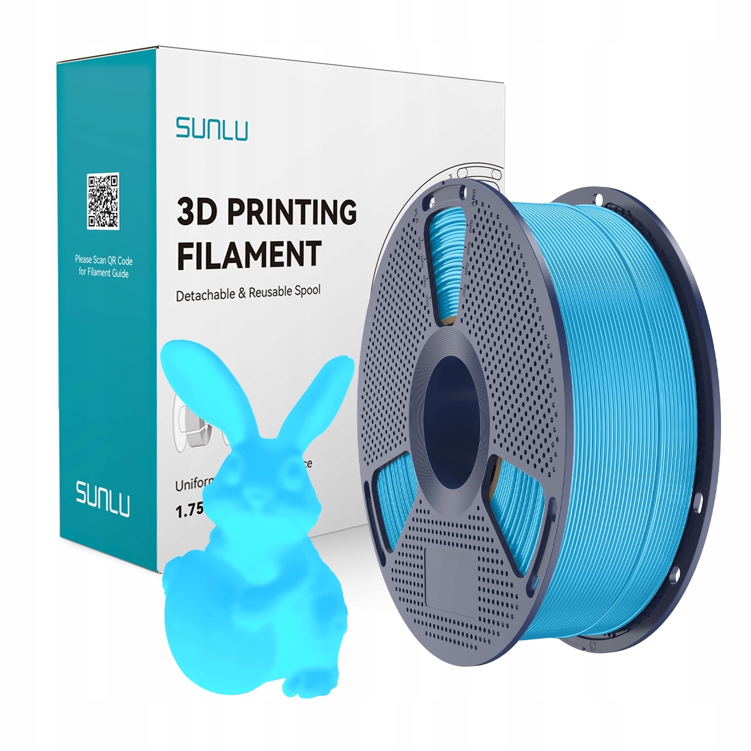 Filament SUNLU PETG Niebieski Świecący w ciemności (BLUE GLOW)